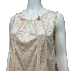 Vintage Nightgown Pajamas Floral Flowers